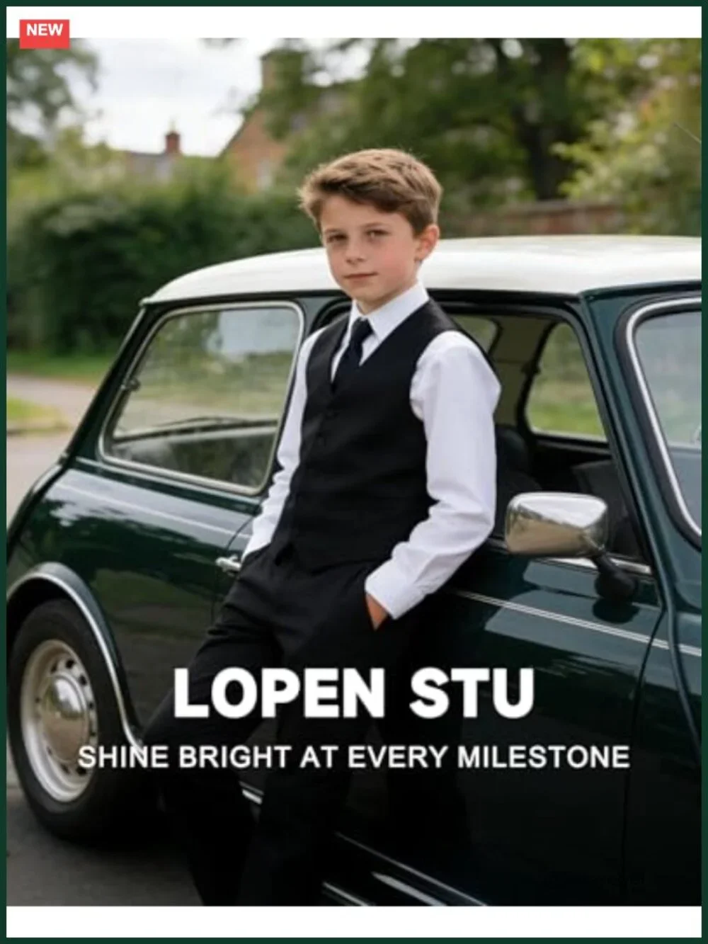 Boys Formal Suit Set with Vest Pants Shirt Tie for Wedding Easter